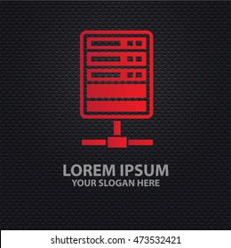 Database,network design on dark background,vector