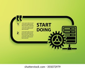 Database,Network Design and text box,vector