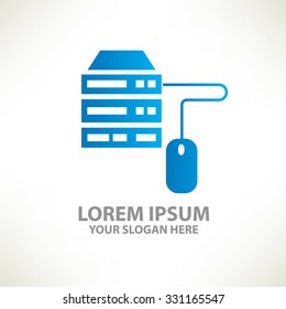 Database,network design,logo template,clean vector
