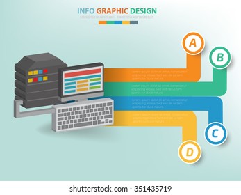Database Info Graphic Designlabel Textvector: vector de stock (libre de ...
