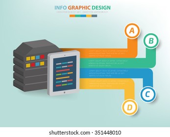 Database,Programming info graphic design,label for text,vector