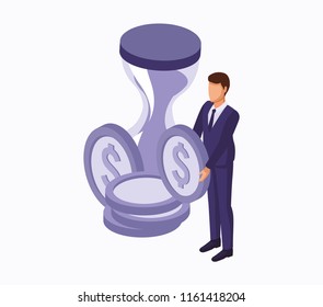 Datacenter and businessman