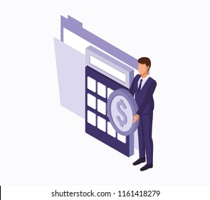 Datacenter and businessman