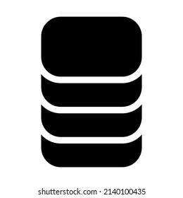 Datacenter, HDD, Hard Disk Drive Webhosting Icon, Symbol. Archive, Recovery, Mainframe Tech, Technology Icon. Database, Databank Illustration