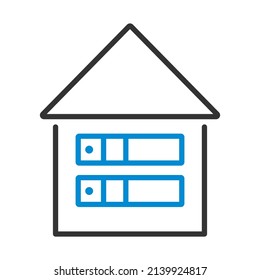 Datacenter Icon. Editable Bold Outline With Color Fill Design. Vector Illustration.