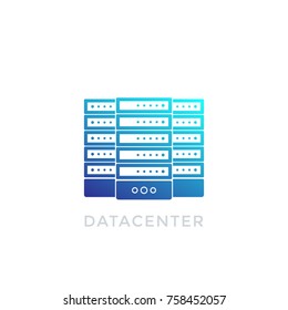 Datacenter Vector Icon On White
