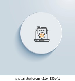 Datacentre Or Disaster Recovery Site Icon Vector Design