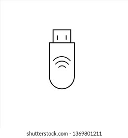 Data,database,memory stick,portable storage vector best flat line icon.