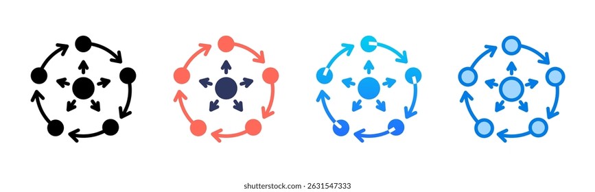 Dataflow icon sheet multiple style collection