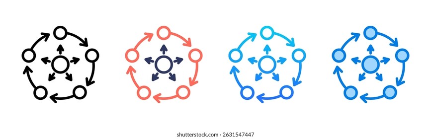 Dataflow icon sheet multiple style collection