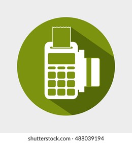 dataphone credit card money icon design