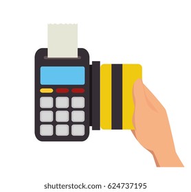 dataphone credit card money icon design