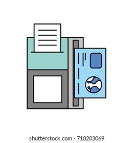 dataphone credit card transaction payment icon