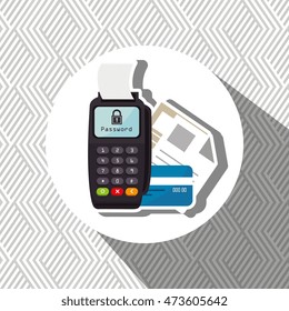 dataphone password money secure vector illustration eps 10
