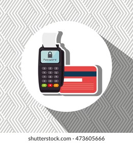 dataphone password money secure vector illustration eps 10