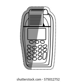 Dataphone payment system icon vector illustration graphic design