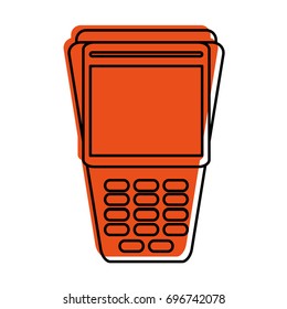 dataphone or pos terminal icon image 