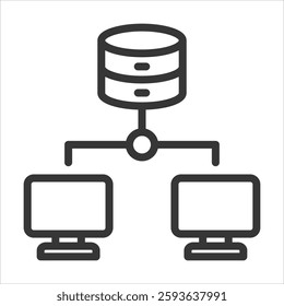 Dataset Outline Icon Vector Illustration