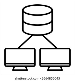 Dataset Outline Icon Vector Illustration