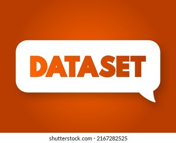 Dataset text message bubble, technology concept background