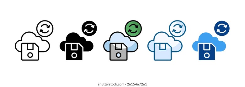 Data-Storage Icon Set Multiple Style Collection