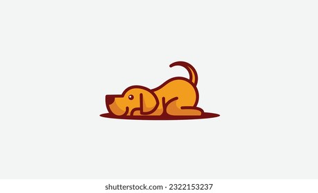 datchshun cartoon dog logo vector design template