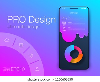 Date application UI design concept. Stock vector