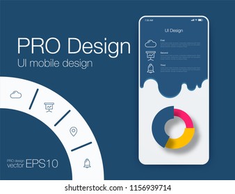 Date application UI design concept. Stock vector
