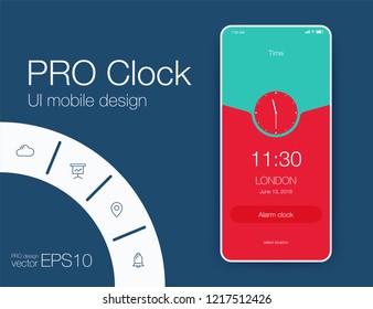 Date application UI design concept. Stock vector