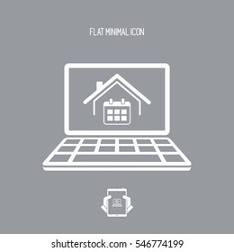 Date of appointment - Vector icon of computer application