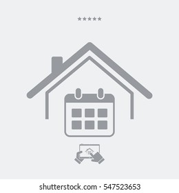 Date of appointment - Vector icon of computer application
