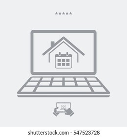Date of appointment - Vector icon of computer application