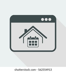 Date of appointment - Vector icon of computer application