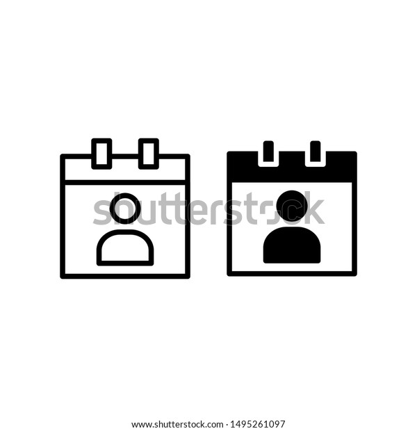 Date Birth Icon Outline Glyph Style Stock Vector Royalty Free