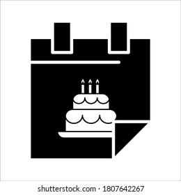 date of birth icon vector isolated on white background eps 10