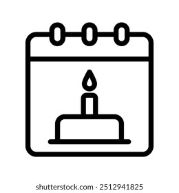 date of birth icon vector isolated color aditable