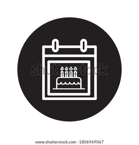 date of birth icon vector isolated