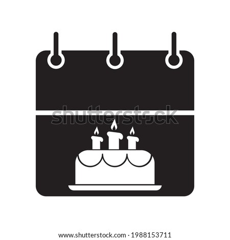 date of birth icon vector isolated on white background