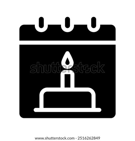 date of birth icon vector isolated color aditable