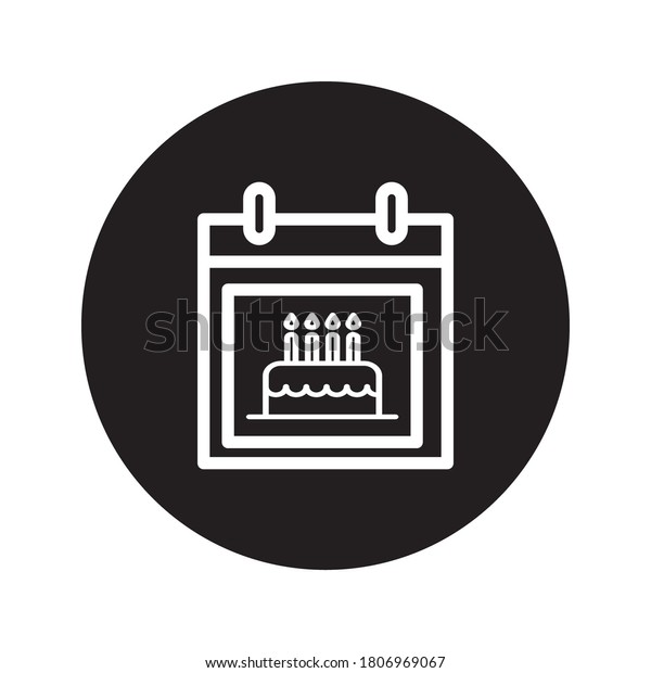 Date Birth Icon Vector Isolated Stock Vector Royalty Free
