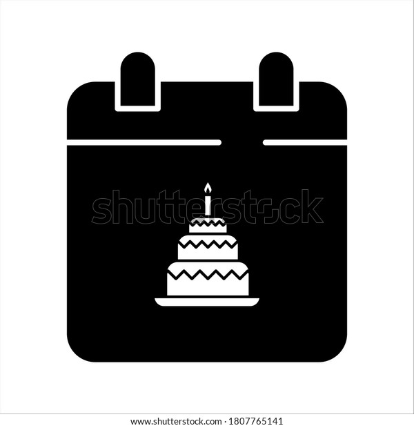 Date Birth Icon Vector Isolated On Stock Vector Royalty Free