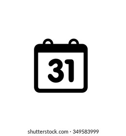 Date button, Calendar sign icon. 31 day month symbol.