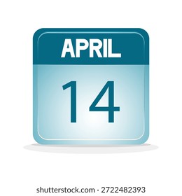 calendario de fecha de abril. Web de diseño de calendario para eventos, recordatorios, horarios, días festivos, etc. ilustración Vector