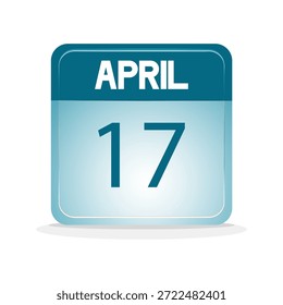 calendario de fecha de abril. Web de diseño de calendario para eventos, recordatorios, horarios, días festivos, etc. ilustración Vector