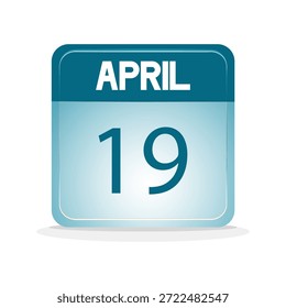 date calendar of April. web  calendar design for event, reminder, schedule, holidays,ect. illustration vector