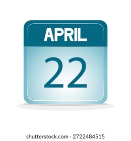 calendario de fecha de abril. diseño de calendario de Web. para agenda, recordatorio, eventos, horario, días festivos, celebración, etc. ilustración Vector