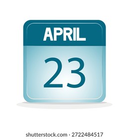 calendario de fecha de abril. diseño de calendario de Web. para agenda, recordatorio, eventos, horario, días festivos, celebración, etc. ilustración Vector