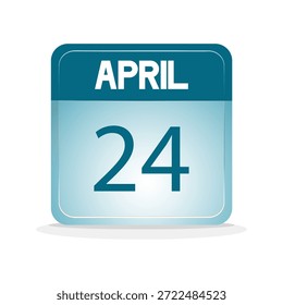 calendario de fecha de abril. diseño de calendario de Web. para agenda, recordatorio, eventos, horario, días festivos, celebración, etc. ilustración Vector