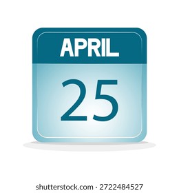calendario de fecha de abril. diseño de calendario de Web. para agenda, recordatorio, eventos, horario, días festivos, celebración, etc. ilustración Vector