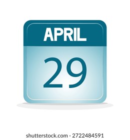 calendario de fecha de abril. diseño de calendario de Web. para agenda, recordatorio, eventos, horario, días festivos, celebración, etc. ilustración Vector